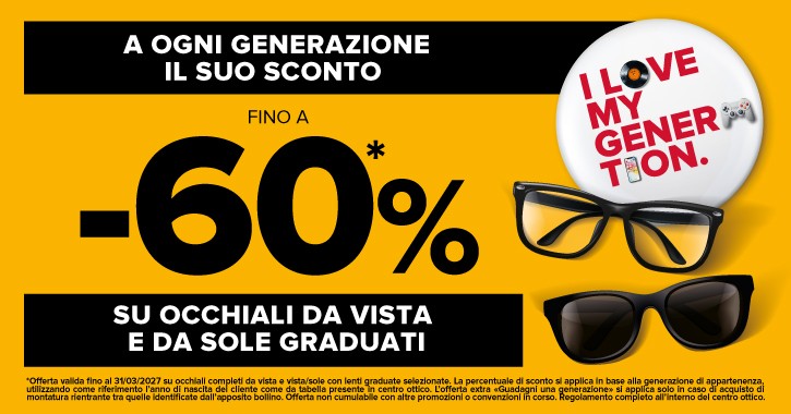 Occhiali da vista sconti Generazione